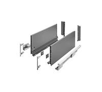 GTV - Système de Tiroirs Axis Pro, Ensemble de Tiroirs, Extraction Totale, Amortissement Intégré, Charge 40 kg, Tiroir Coulissant avec Fermeture Douce - Largeur 450 mm, Hauteur 200 mm, Anthracite
