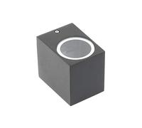 GTV TIAGO Applique murale, lampe murale, lampe de façade, lampe extérieure, ampoule GU10, lumière DOWN, UP&DOWN, applique murale, IP54 Noir