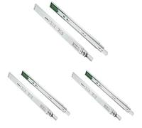 GTV Versalite Touch PRO - Lot de 6 glissières de tiroir, 45 x 400 mm, système de rails Push-to-Open et Soft-Close, rail télescopique, guide-billes, charge maximale : 30 kg, 1 lot : 2 pièces