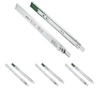 GTV Versalite Touch PRO - Lot de 8 glissières de tiroir, 45 x 350 mm, système de rails Push-to-Open et Soft-Close, rail télescopique, guide-billes, charge maximale : 30 kg, 1 lot : 2 pièces