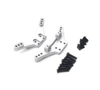 GTVNPOA Pièces De RC pour WLtoys 104009 1/12 12401 12402-A 12403 12404 12409 1/10 Supports D'amortisseurs Avant Arrière Métal Accessoires Voitures Télécommandées Mises Niveau Remplacements(Silver)