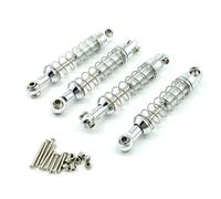 GTVNPOA Pièces De RC pour WPL C14 C24 pour MN D90 D91 D96 D99 D99S MN90 pour MN98 pour MN99S 4 Amortisseurs Métalliques, Accessoires Voiture RC Mises Niveau Réparations(Silver)
