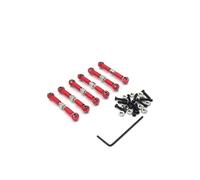 GTVNPOA pour Wltoys 184011 A949 A959 A969 A979 K929 1/18 Métal Avant/Arrière Servo Lien Biellette Direction RC Pièces Et Accessoires De Voiture Mises À Niveau Remplacement RC Biellette Direction(Red)