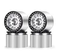 GTVNPOA RC Caoutchouc Pneus Compatible avec Axial RBX10 pour Wraith 90048 RR10 1/10 RC, Accessoires De Pièces De Voiture, 2.2 Pouces, 45mm D'élargissement, Moyeux De Jantes À Billes(Silver)