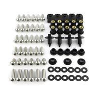 GTVRFLOKI Compatible avec pour ZX12R 2000 2001 2002 2003 2004 2005 Kit De Boulons De Carénage Complet De Moto Clips Écrous Vis De Corps boulons de Moto(Silver)