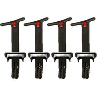 GTVRFLOKI Compatible avec VW pour Golf pour MK4 1998-2004 2005 2006, Loquet De Capot De Moteur De Voiture, Calandre, Poignée De Tige De Traction, OEM:1J5823593C 1J0823509E Attache Rapide Capot(4X)