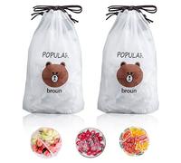 Gtwinsone 200 Pièces Sacs de Conservation Frais Charlotte Alimentaire Reutilisables Couvre Plat Fraicheur Elastiques Couvre Tout Fresh Bag Couvretout pour Aliments, Restes, Fruits, LéGumes, Viandes