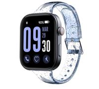 GTX12, T60 Bracelet de montre intelligente, 22 mm, en silicone transparent à paillettes, bracelet de sport en silicone souple, compatible avec montre intelligente Fitpolo, Enomir, Tensky GTX12, uaue,
