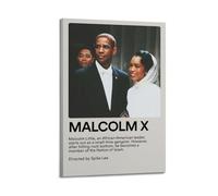 GTYATEN Malcolm X Poster mural sur toile avec cadre Motif musique et films 50 x 75 cm