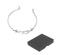 GTYHH 1 Pièce De Bracelet en Forme De Cœur pour Femme Et Coffret Cadeau. Bracelets en Argent, Bracelets Ajustables, Adaptés Aux Dames pour Offrir des Cadeaux.