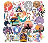 GTYHH 100 Autocollants De Yoga, Autocollants Graffiti Créatifs, Autocollants Imperméables, Peuvent Être Utilisés pour Décorer des Bouteilles d'eau, des Cahiers Et des Planches À roulettes