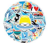 GTYHH 100 Autocollants Sur Le Thème De La Natation - Imperméables, Personnalisés De Mode Pour Des Vélos Et Des Bouteilles d'Eau