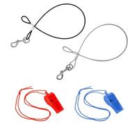 GTYHH 2 Laisses pour Chiens Et 2 Sifflets, Accessoires pour Chiens, Câble Métallique en Acier Durable, Câble D'Extension De Laisse pour Chien, Laisse Anti-Mastication pour Chien