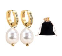 GTYHH 2 Paires De Boucles d'oreilles en Perles Et 1 Sac À Bijoux, Boucles d'oreilles pour Dames, Accessoires Vestimentaires