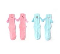 GTYHH 2 Paires De Chaussettes Au Design Créatif, Chaussettes Magnétiques, Chaussettes Mignonnes Et Amusantes, Chaussettes Intéressantes, Chaussettes Douces Au Milieu Du Mollet