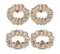 GTYHH 2 Paires De Pinces À Chaussures Pour Femmes, Pinces À Chaussures En Diamant Pour Femmes, Pinces À Chaussures En Cristal À Talons Hauts, Accessoires De Chaussures De Fête Pour Femmes