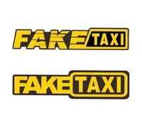 GTYHH 2 Pièces Faux Autocollants De Taxi, Jaune, Vinyle, Modern, Taxi, Pour Voiture, Pare-chocs, Fenêtres
