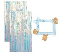 GTYHH 2 Rideaux De Gland Colorés, 1 Ballon À Cadre Photo, Décorations De Fête d'anniversaire, Bijoux De Mariage, Décorations pour Le Lieu De Fête.