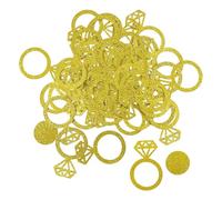 GTYHH 200 Pièces De Confettis De Bague De Fiançailles, Confettis De Bague À Paillettes Dorées, Confettis De Décoration De Table De Fête, Décorations De Fête De Fiançailles