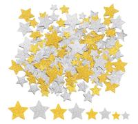 GTYHH 360 Pièces Autocollants Étoiles, Autocollants Étoiles Pailletés, Autocollants Étoiles en Plusieurs Tailles, Étoiles Adhésives pour Travaux Manuels, Argent