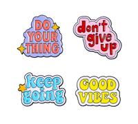 GTYHH 4 Pièces Broches Lettre Mignonne, Phrase Inspirante, Créatives, Décoratives