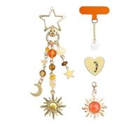 GTYHH 4 Pièces D'Ornements De Perles D'Étoile De Lune De Soleil, Les Chaînes De Perles De Cristal sont Légères Et Chics, Pendentif De Décoration De ollocation Quotidienne.