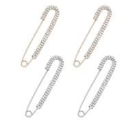 GTYHH 4 Pièces Grandes Broches Cloutées De Diamants, Broches Élées, Broches De Décoration De Vêtements, Broches De Fixation De Vêtements, Accessoires pour Femmes