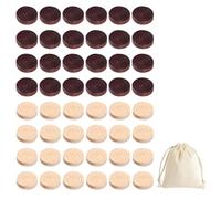 GTYHH 48 Pièces D'Échecs Et 1 Sac en Tissu Blanc, Jeu De Société, Pièces D'Échecs Rondes en Bois, Jouet Interactif pour La Maison