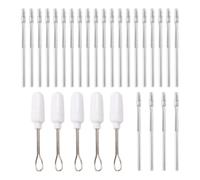 GTYHH 5 Boucles d'oreilles Blanches Et 24 Bouchons d'oreilles Collants, Outils De Nettoyage des Oreilles, Pratiques Et Réutilisables, Adaptés Au Choix Quotidien des Oreilles.
