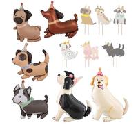 GTYHH 6 Ballons Mignons pour Chiens Et 12 Affiches De Gâteaux, Décorations d'anniversaire pour Animaux De Compagnie, Adaptés Aux Célébrations pour Animaux De Compagnie.