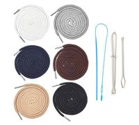 GTYHH 6 Cordons Colorés, 1 Enfileur Et 2 Clips Élastiques, Accessoires De Couture, Remplacement des Cordons De Vêtements, Accessoires Vestimentaires De Bricolage.