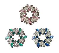 GTYHH Broche Guirlande De Strass 3 Pièces, Insigne D'Épingle De Fleur Exquise, Insigne De Diamant pour Femme, Broche De Mode Simple, Épingle De Décoration De Vêtements