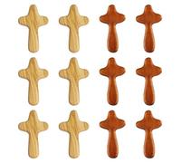 GTYHH Croix en Bois 12 Pièces, Artisanat en Bois, Mini Croix, Croix Légères Et Portables