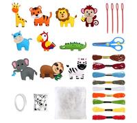 GTYHH Kit De Couture 10 Pièces pour Enfants, Jouets De Couture avec Animaux De La Jungle, Jouets De Couture pour Enfants, Jouets De Couture Éducatifs pour Enfants, Jouets De Couture pour Débutants