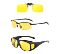 GTYHH Lunettes Simples 3 Pièces, Lunettes De Vélo, Lunettes De Conduite De Nuit, Lunettes Anti-Éblouissantes, Lunettes Anti-Vent Et Anti-Sable