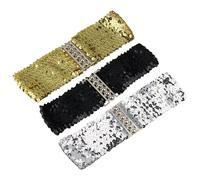 GTYHH Pack De 3 Ceintures Élastiques Pour Femme, Ceintures Scintillantes Pour Femme, Ceintures Élastiques À Paillettes, Ceintures Scintillantes, Ceintures Accessoires De Costume