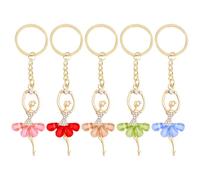 GTYHH Pack De 5 Porte-Clés Danseuse, Élégant, Pour Femme, Cloutés Strass, Cadeaux