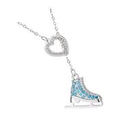 GTYLF Collier avec pendentif en forme de chaussure de patinage scintillant avec ornements et chaîne réglable, One Size, Comme décrit, Comme décrit.