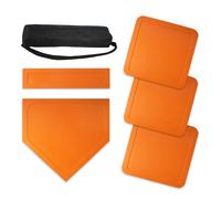 GTYLF Ensemble de base de baseball portable, bases en caoutchouc et plaque de maison, pour entraînement en plein air et entraînement de la ligue des jeunes avec étui de transport