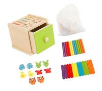 GTYLF Jouet interactif de boîte d ' Insertion en Bois pour la Classification des Petites Formes et l ' Apprentissage des Couleurs, Jouet éducatif en Bois