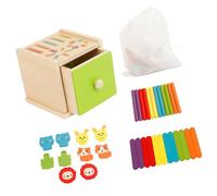 GTYLF Jouet interactif de boîte d ' Insertion en Bois pour la Classification des Petites Formes et l ' Apprentissage des Couleurs, Jouet éducatif en Bois