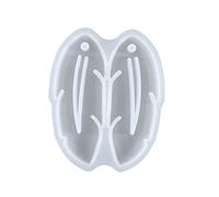 GTYLF Kit de moules en Silicone pour Porte-clés, Attrape-rêves, Pendentif, Plumes, Boucles d ' Oreilles en époxy, adaptés Bijoux de Bricolage, moules à Plumes pour Moulage de résine époxy