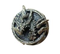 GTYLF Pendentif dragon compact en laiton robuste avec paracorde pour les aventuriers et les créateurs d'artisanat
