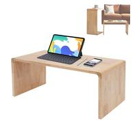 GTYMTTX Bout De Canapé C/U Multifonction, Se Glisse sous Le Canapé pour Travailler Ou Prendre Un Café, Finition Poncée Et Laquée, Robuste Et Mobile, en Chêne Massif, 62 X 35 X 25 Cm