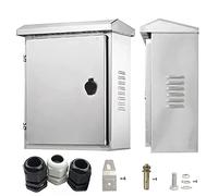 GTYORUS Armoire électrique en Acier Inoxydable,30 x 25 x 14 cm Boîte de Raccordement, Plaque de Montage Isolante Intégrée, étanche Mmonté au mur Distributeur électrique