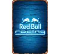GTZAOB Red Bull Racing Affiche rétro en métal vintage pour café, bar, maison, décoration murale, 30,5 x 20,3 cm