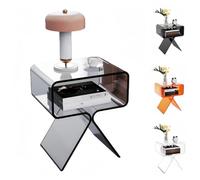 Gtzbciv 亚克力床头柜 - 客厅咖啡桌、小边摆设现代透明家居装饰、小吃桌 (经典灰色, 39 * 30 * 45cm)", ja_JP: "Gtzbciv アクリルナイトスタンドサイドテーブル - リビングルームコーヒー机、小さなサイドつくえ、モダンな透明なホームデコレーション、スナック桌 (クラシックグレー,39 * 30 * 45cm)