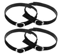 Gtziqa Lot de 2 paires de sangles de chaussures pour escarpins - Amovibles - Cuir synthétique - Talons hauts - Sangles de cheville réglables avec boucle - Lacets anti-desserrage - Accessoires pour