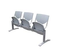 Gtzly Banc d'Attente Airport avec Dossier, Siège de Stade Pliable & Portable, Chaises de Réception en Plastique pour Centre Commercial, Hall, Patio et Concerts(Gray,177 * 52 * 85cm/69 * 20 * 33in)
