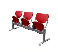 Gtzly Banc d'Attente Airport avec Dossier, Siège de Stade Pliable & Portable, Chaises de Réception en Plastique pour Centre Commercial, Hall, Patio et Concerts(Red,177 * 52 * 85cm/69 * 20 * 33in)
